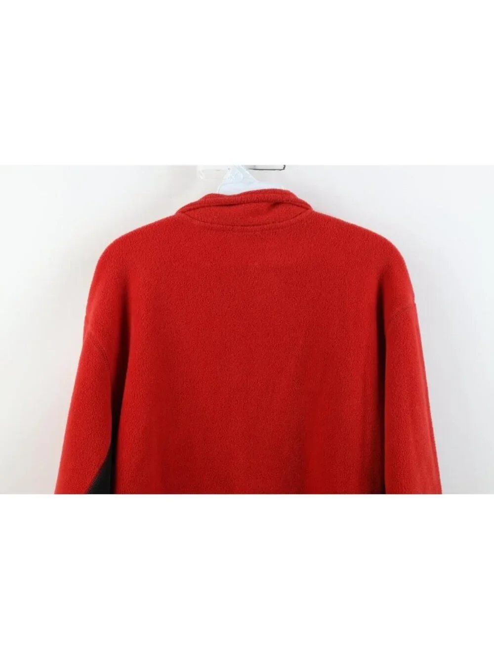 Vintage 90s Y2K Gap Mens Large Color Block 1/4 Zip Fleece Pullover Sweater Red